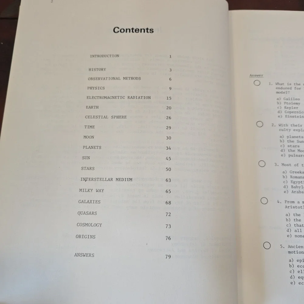 Astronomy Questions - A Study Guide - University of Minnesota MN 1980 Book‎ RARE